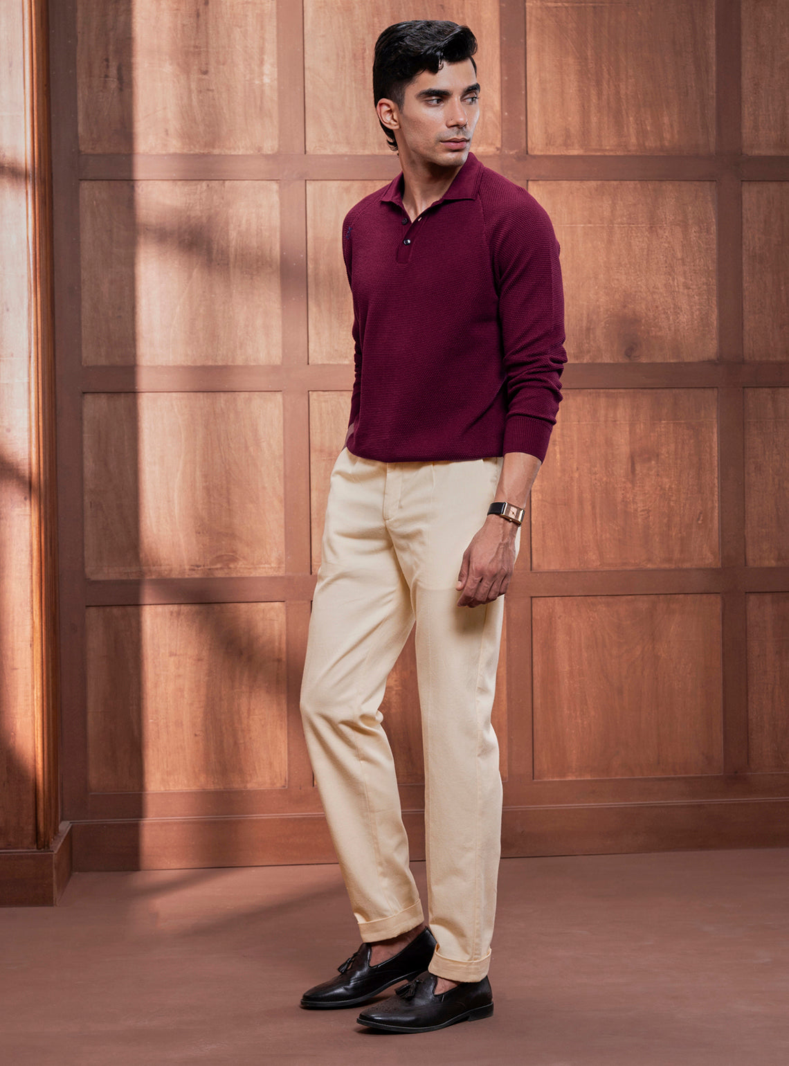 Deep Ruby Cotton Pullover