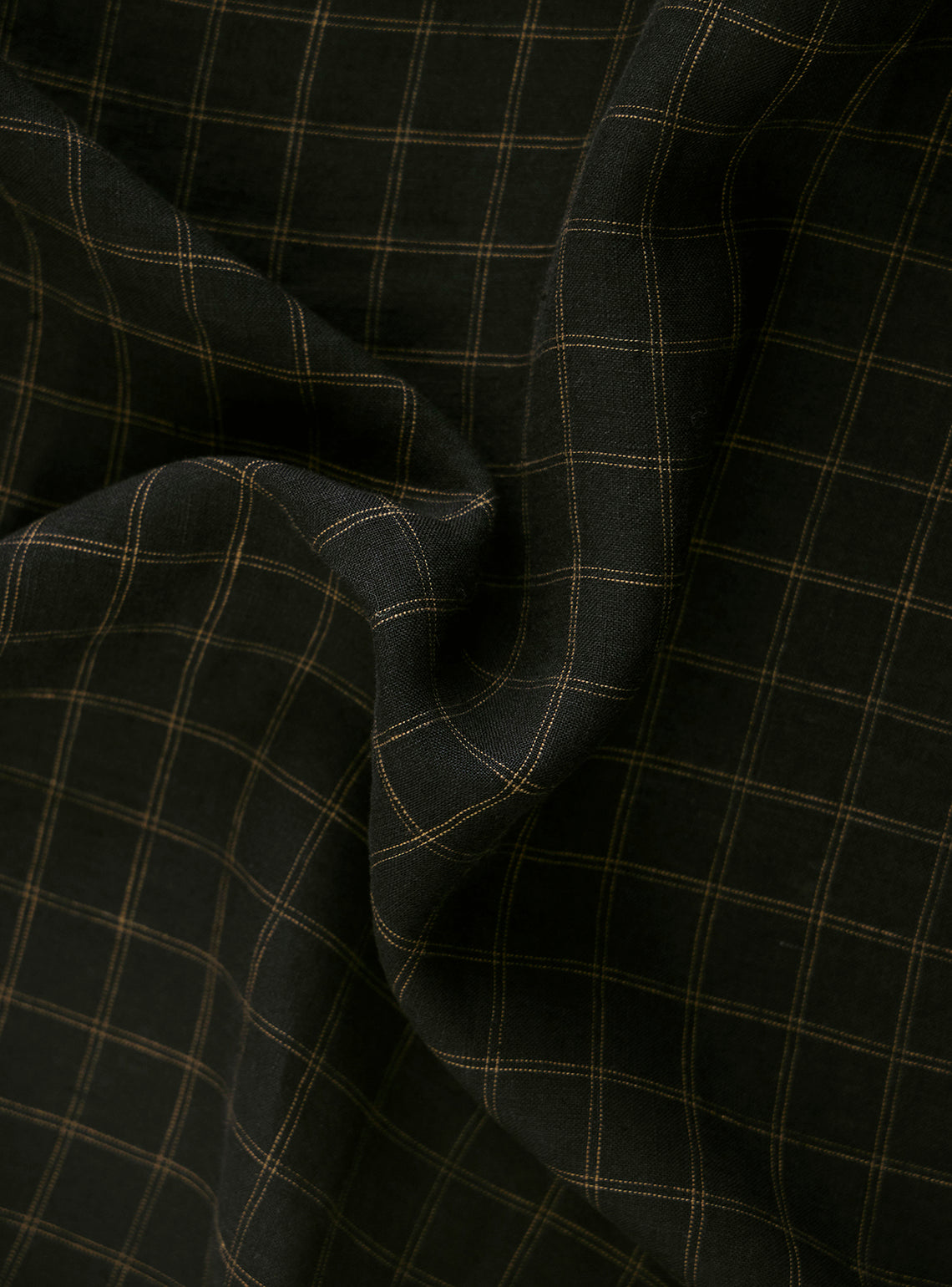 Onyx Gold European Linen Check Shirt