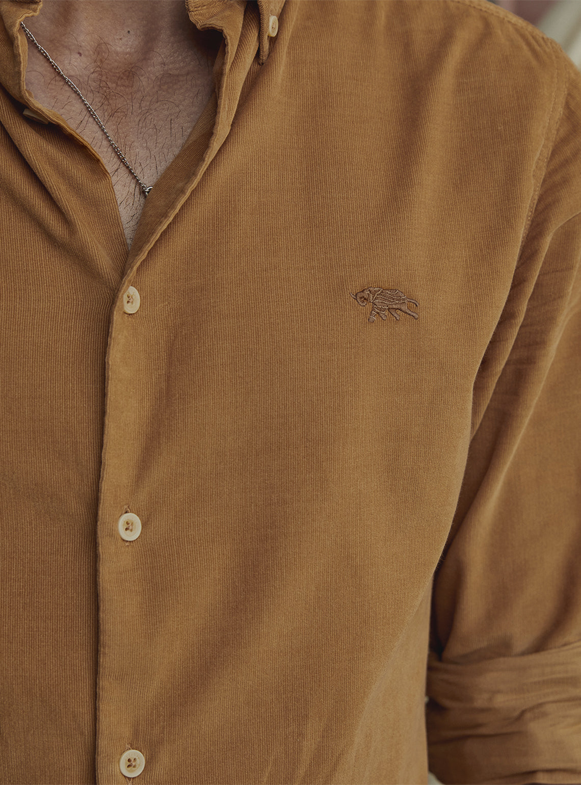 Corbett Sand Corduroy Shirt
