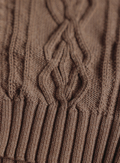 Woodburn Brown Cotton Cardigan