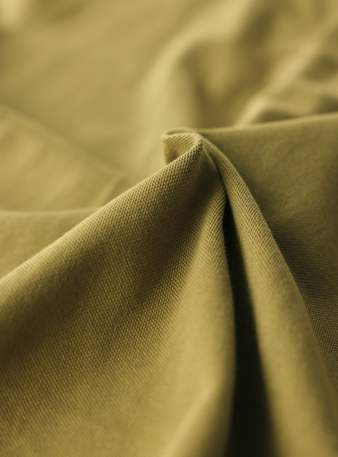 Matcha Olive Cotton Blend Pique Polo