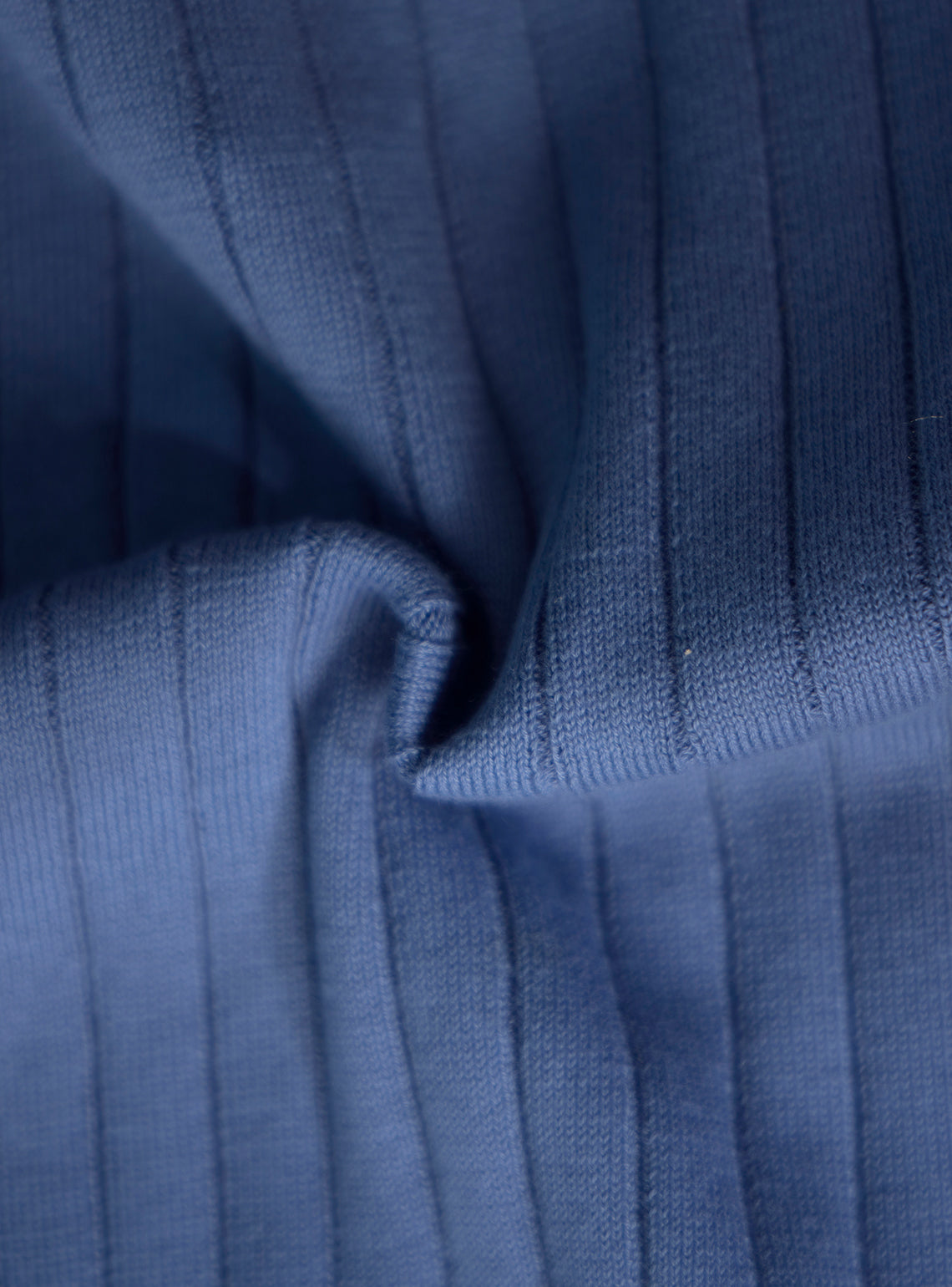 Hawaiian Blue Cotton Rib Polo
