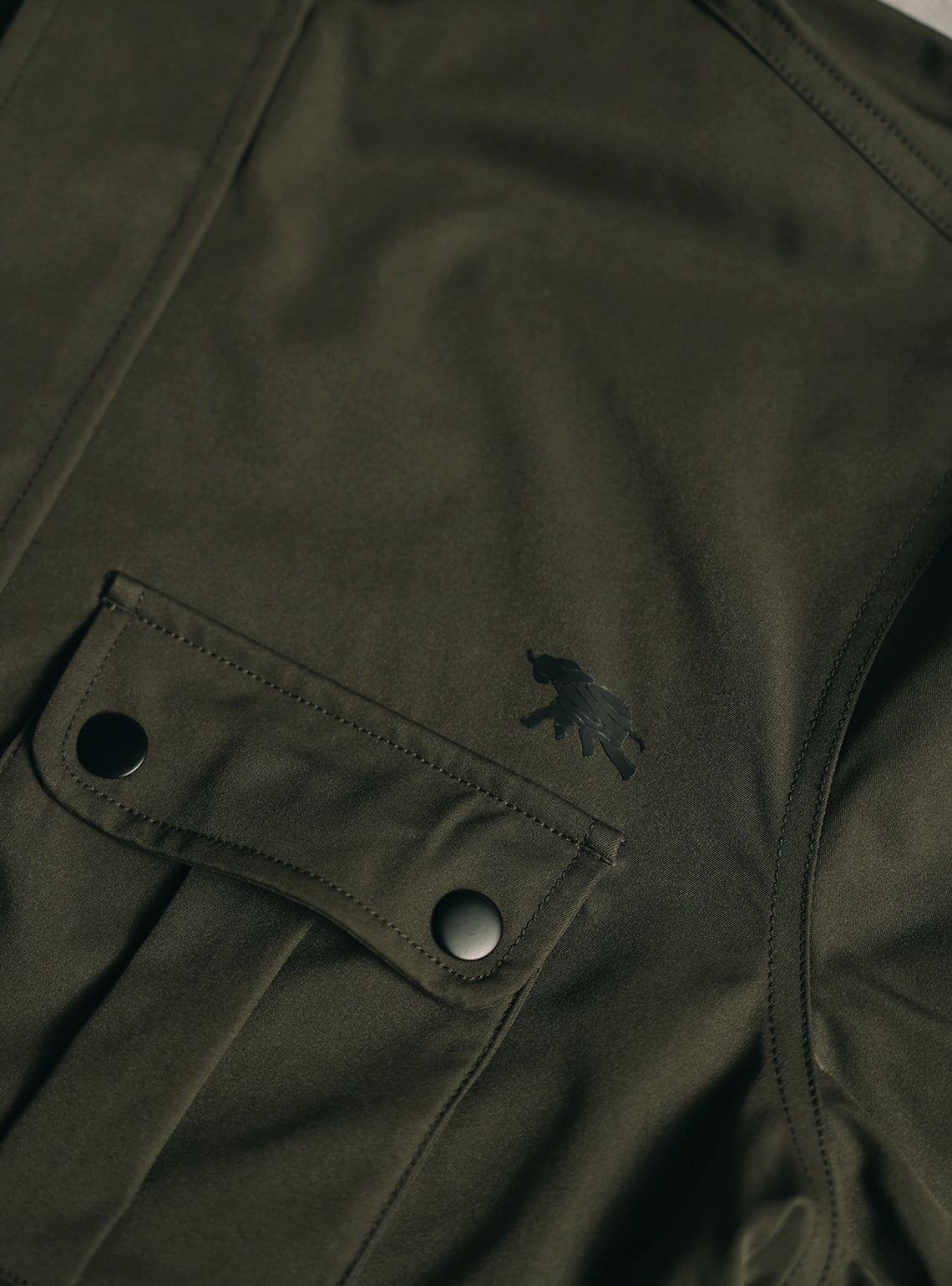 Jungle Olive Poly Twill Jacket