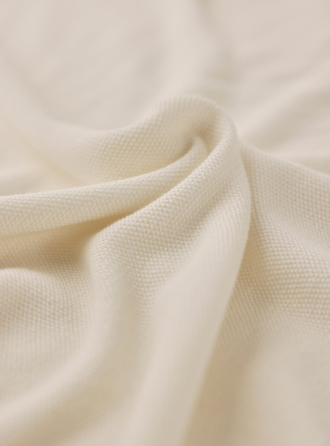 Malta White Cotton Bamboo Textured Polo