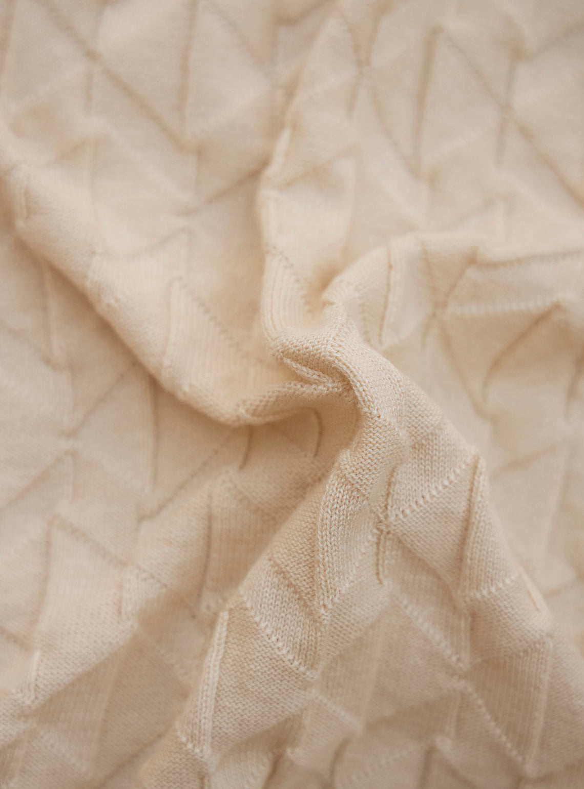 Bison Off-White Cotton Wool Pullover