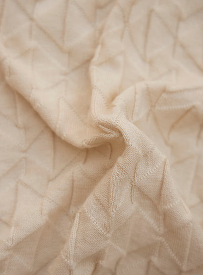 Bison Off-White Cotton Wool Pullover