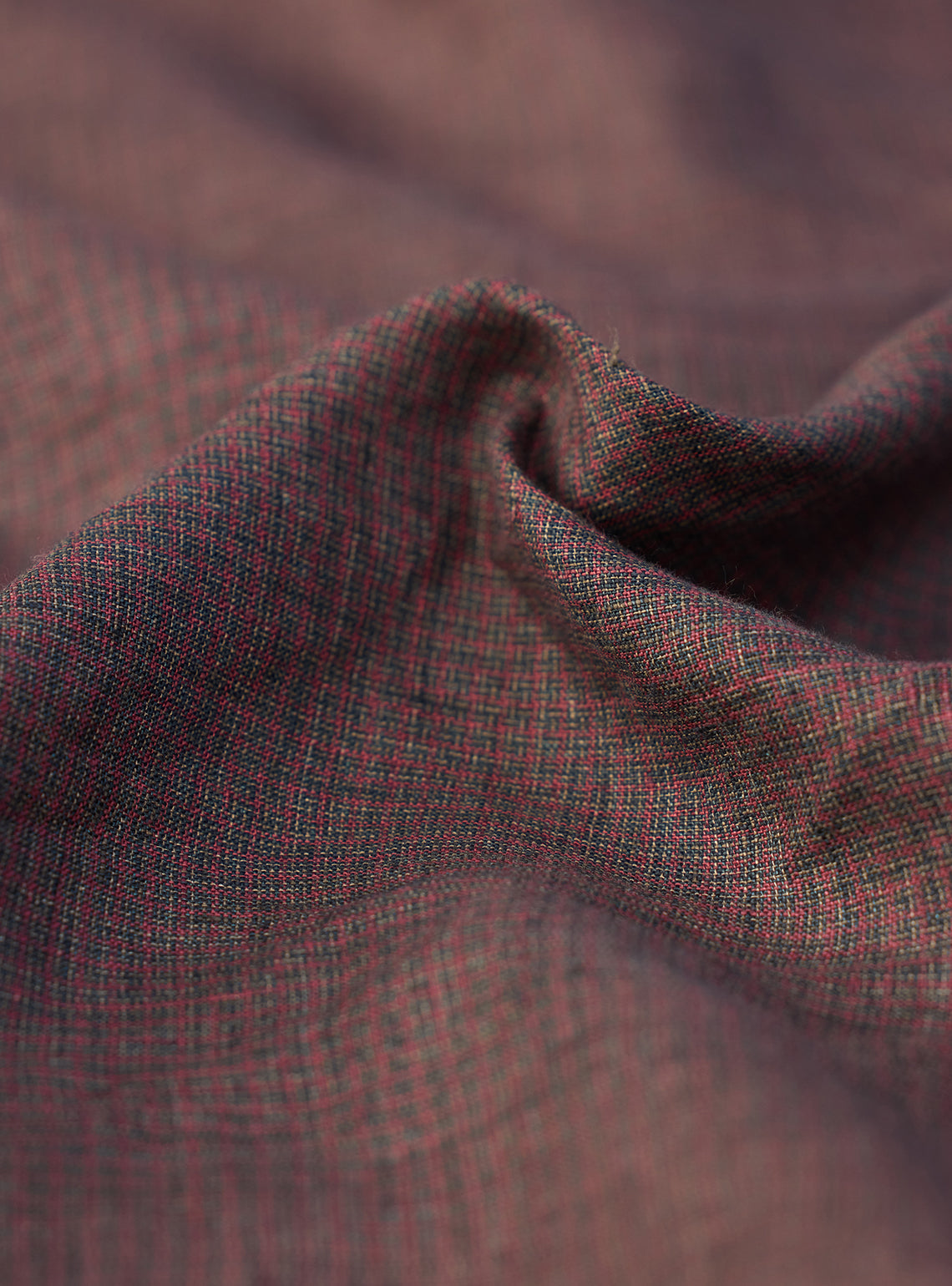 Inferno Black Check Linen Shirt
