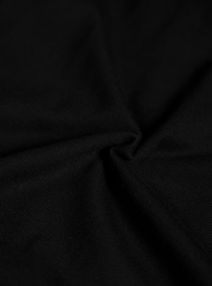 Bespoke Black Cotton Polo Shirt