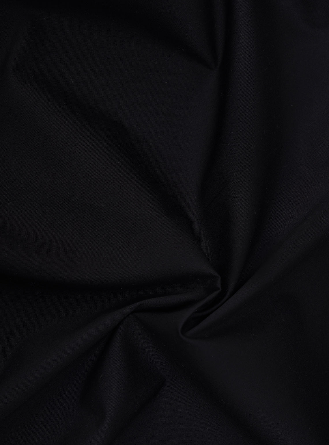 Essential Jet Black Cotton Twill Shirt