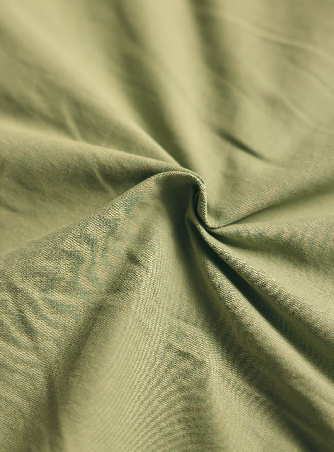 Tallow Green Cotton Canvas Overshirt