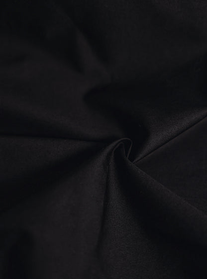 Jet Black Cotton Twill Shirt