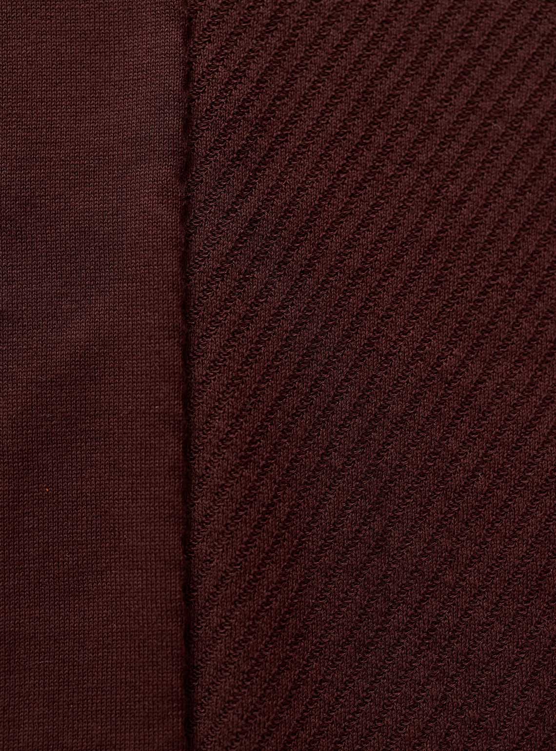 Mahogany Brown Cotton Open-Neck Polo