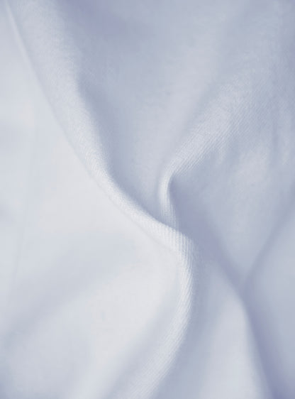 Frost White Cotton Pleated Trousers