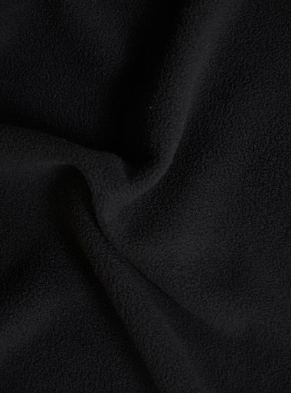 Jet Black Poly Fleece Overshirt