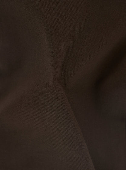 Dark Brown Cotton Melange Trousers