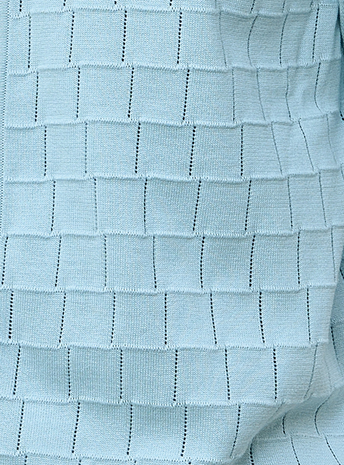 Ice Blue Cotton Pointelle Shirt