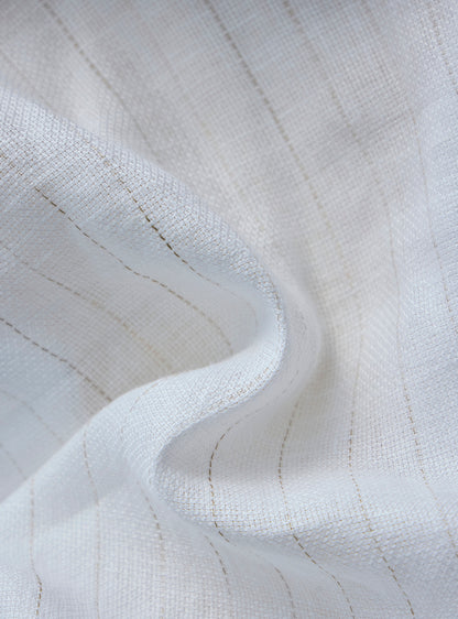 Foam White Linen Stripe Shirt