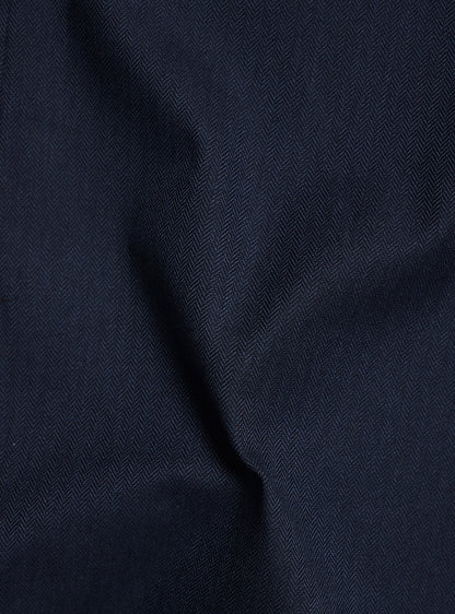 Midnight Navy Cotton Blend Trousers