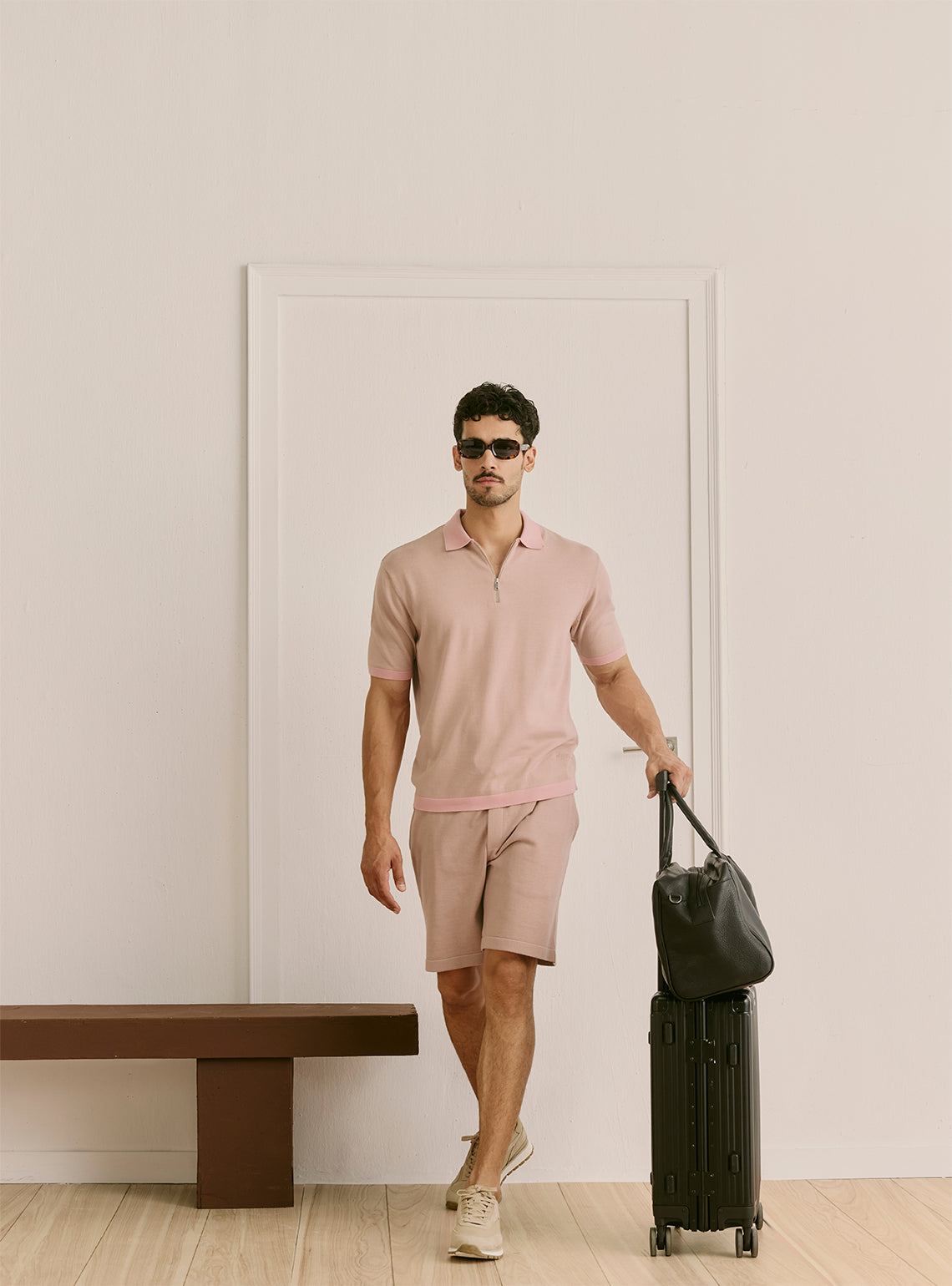 Terrian Khaki Cotton Knit Polo