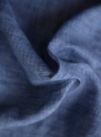 Port Navy Linen Check Shirt