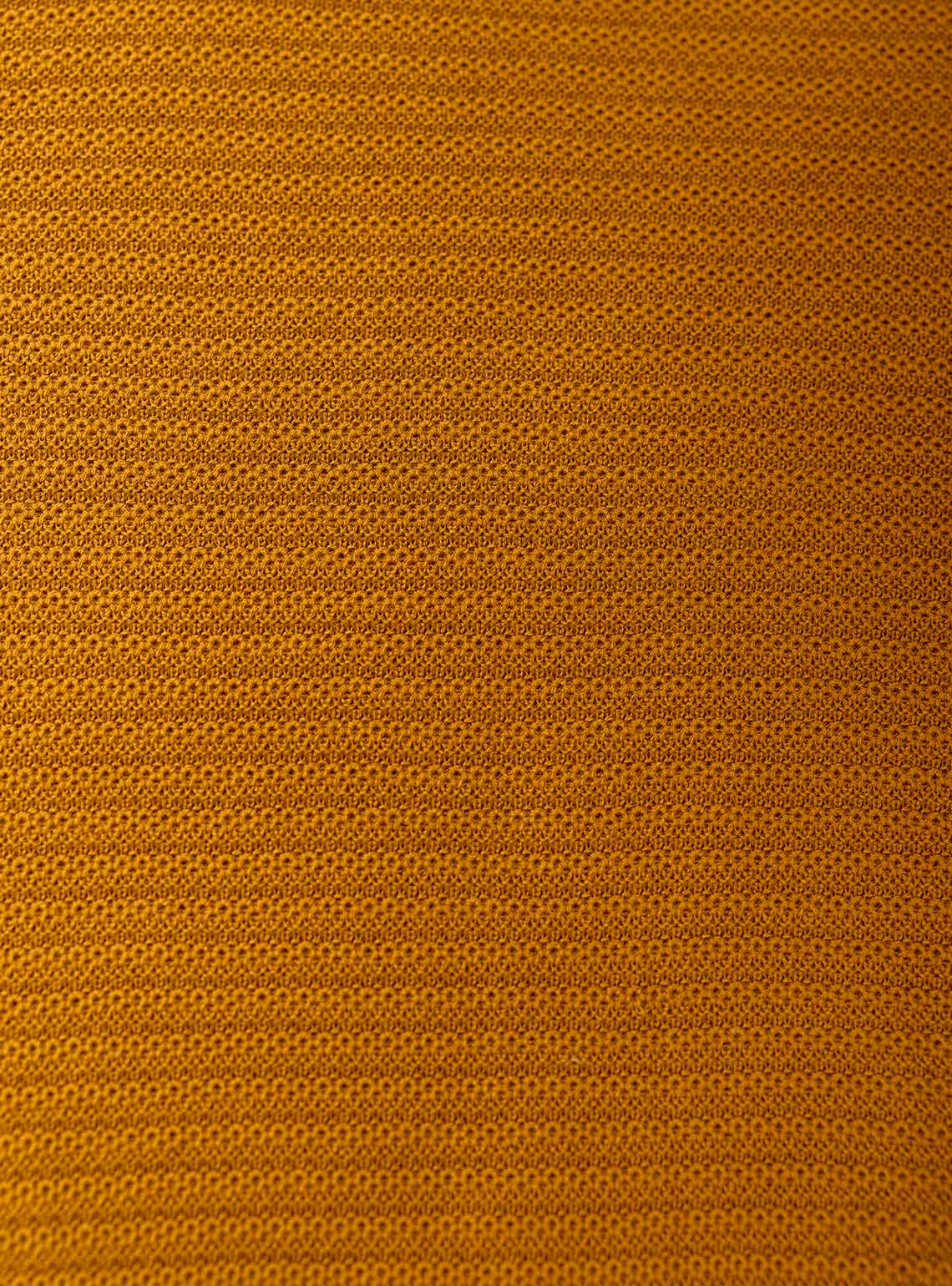 Checkmate Mustard Textured Cotton Polo