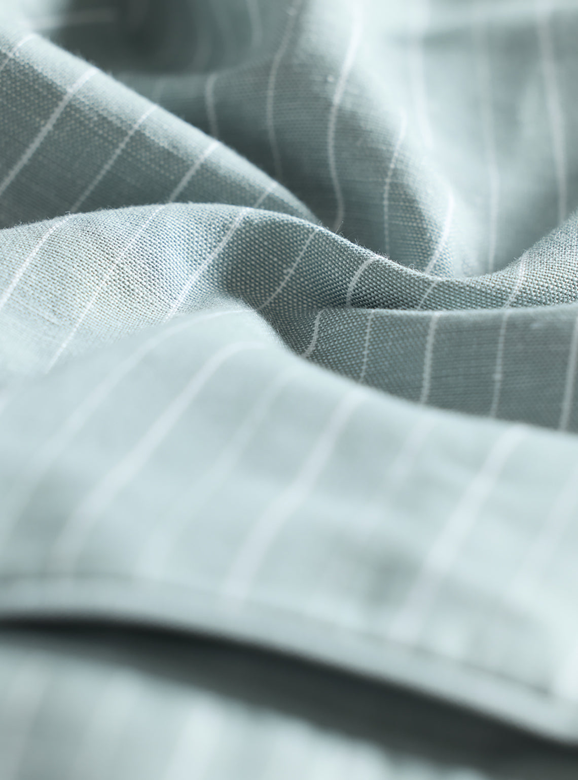 Harbour Green Linen Stripe Trousers