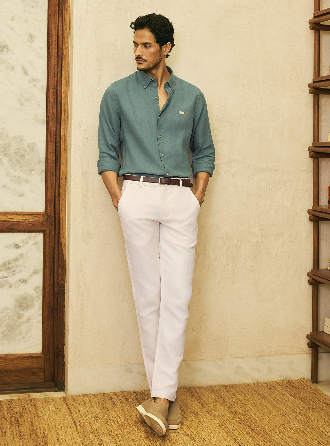 Wildwood Green European Linen Shirt