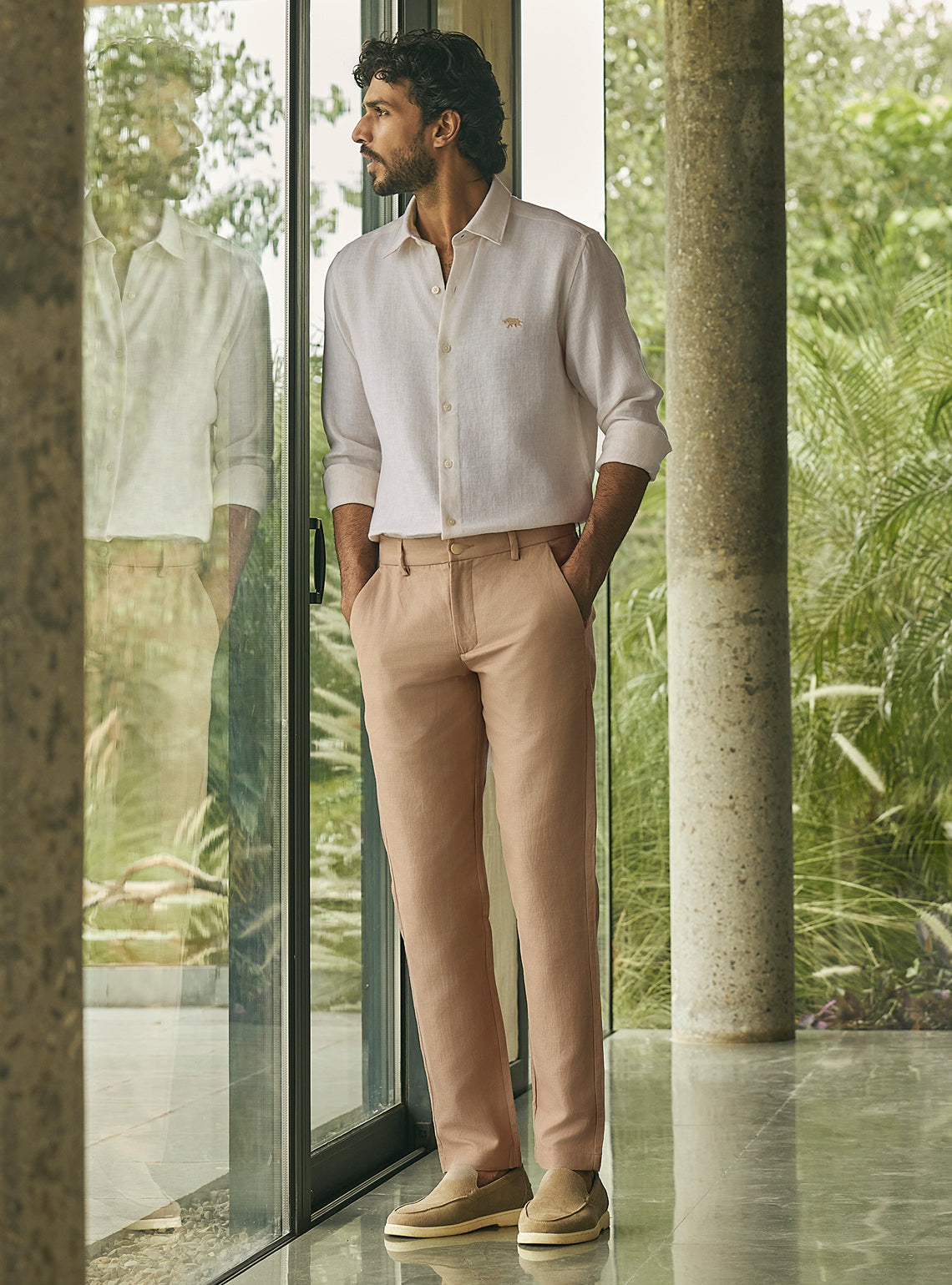 Silt Brown Linen Trousers