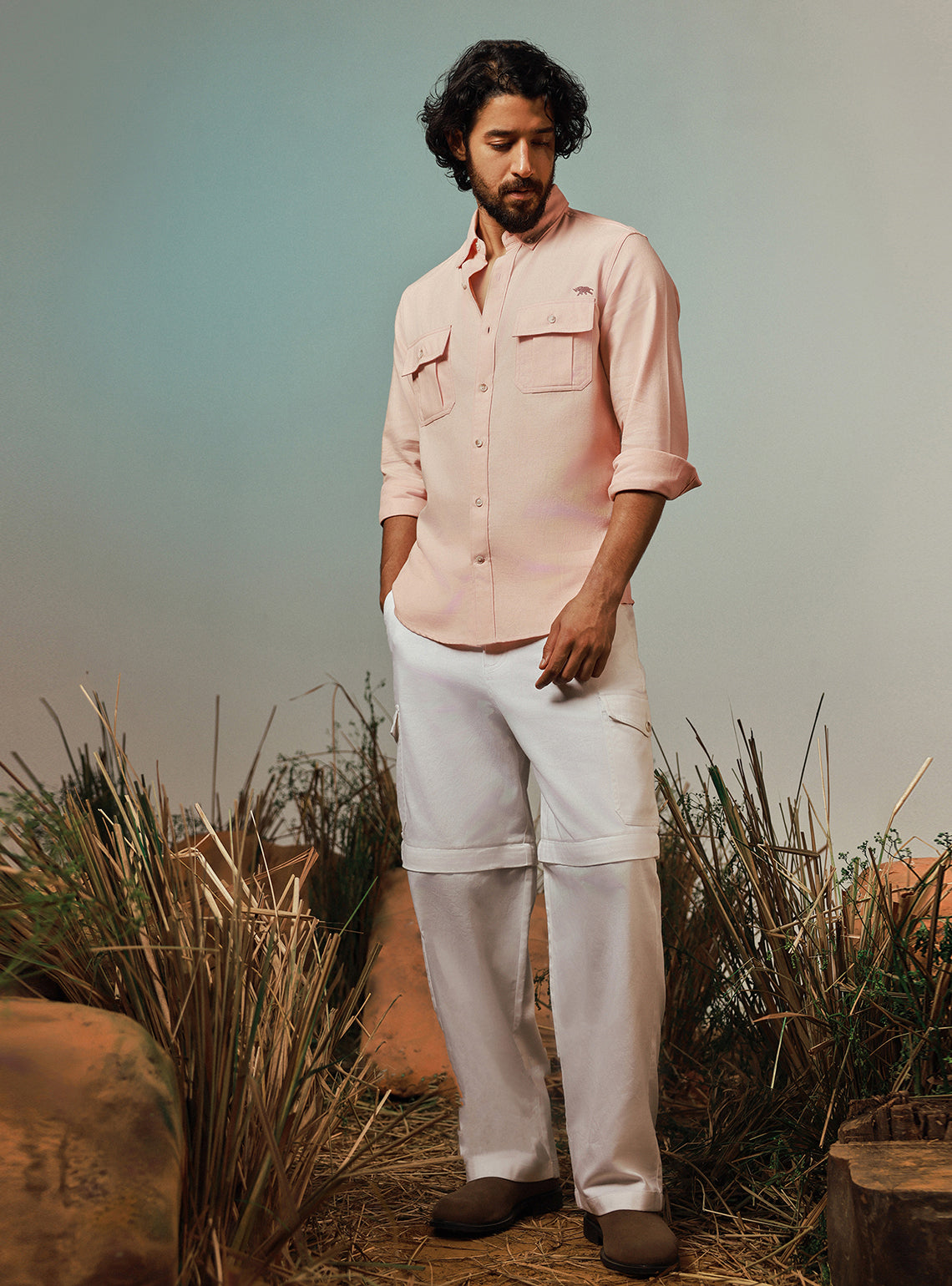Dusk Pink Cotton Twill Shirt