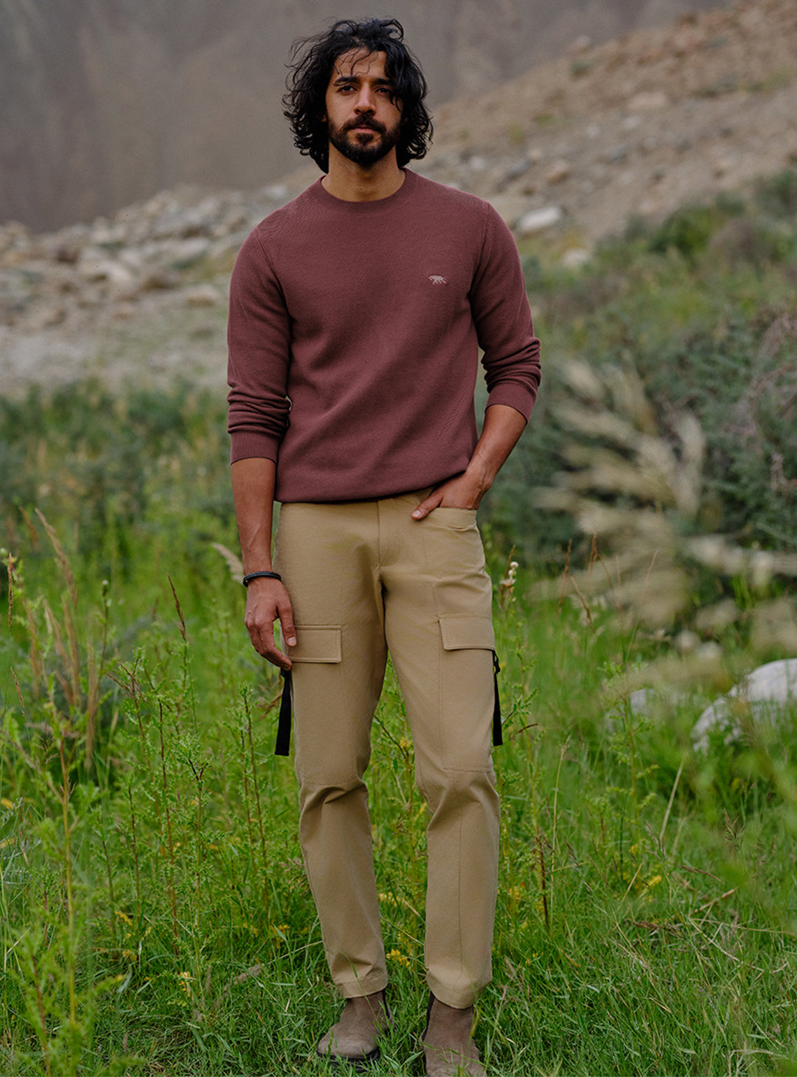 Frosted Pink Cotton Honeycomb Pullover