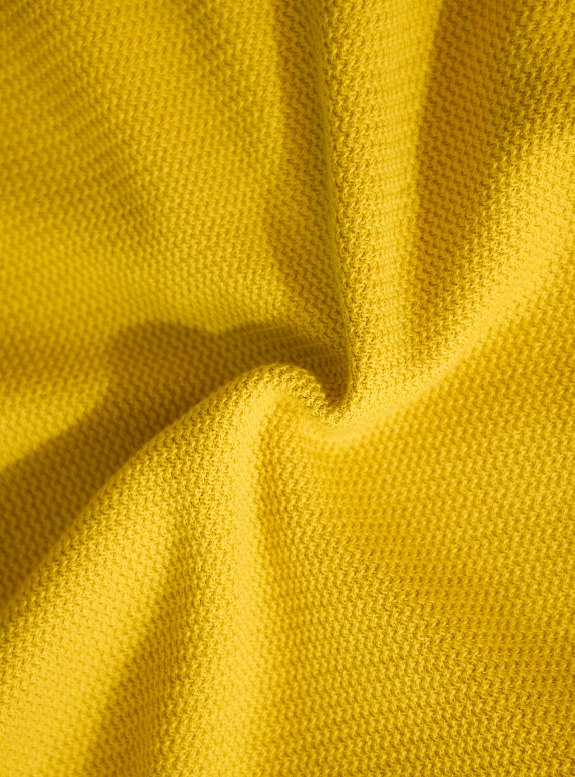 Bellini Yellow Cotton Polo Pointelle