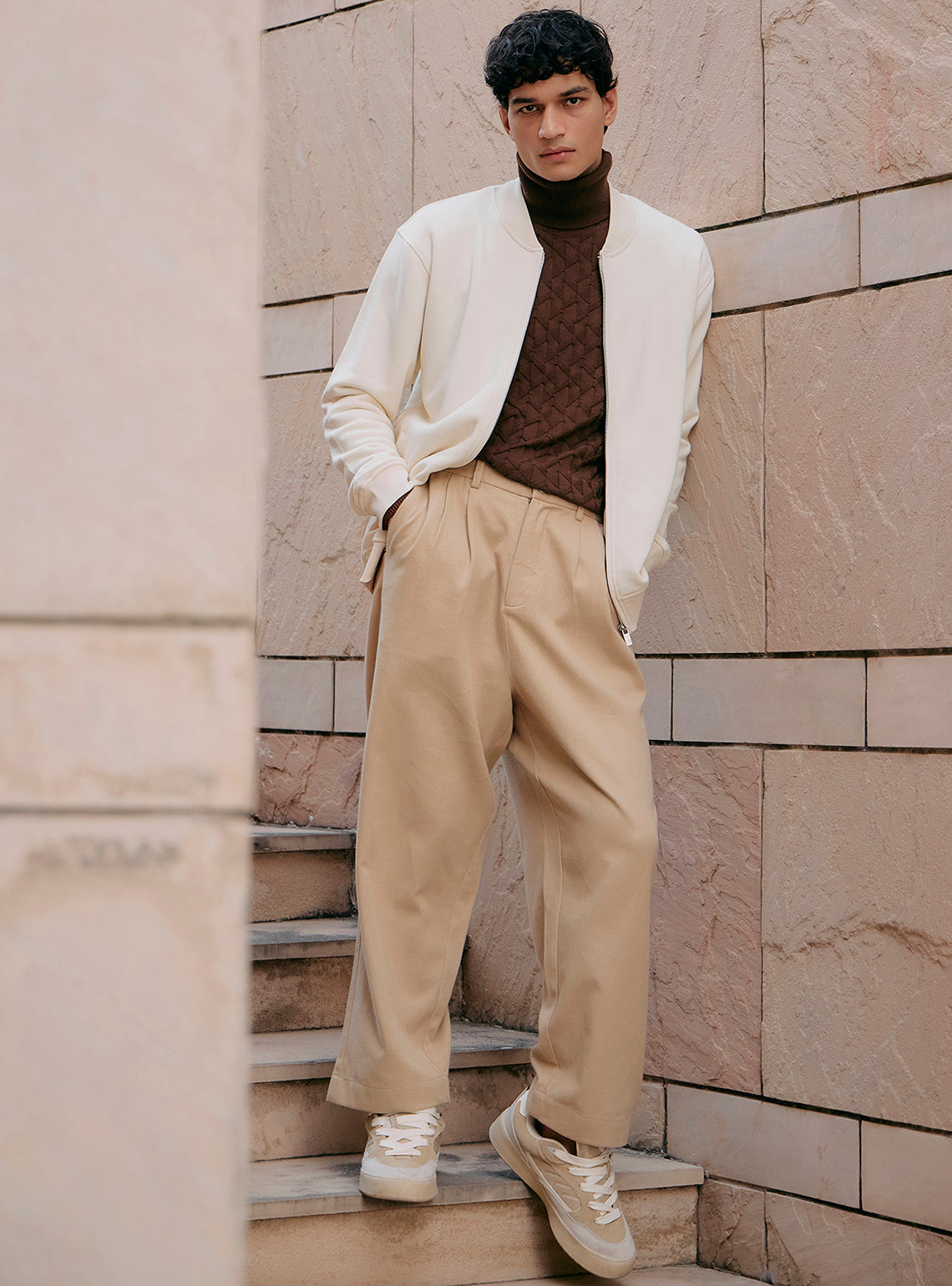 Alto Off-White Cotton Triblend Jacket