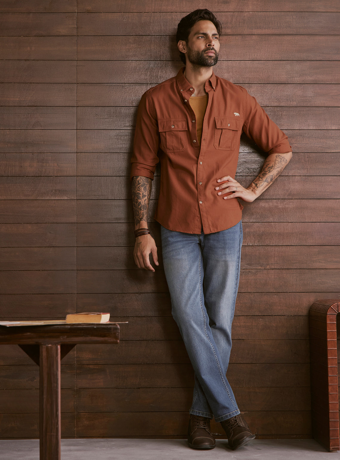 Cinder Rust Explorer Cotton Shirt