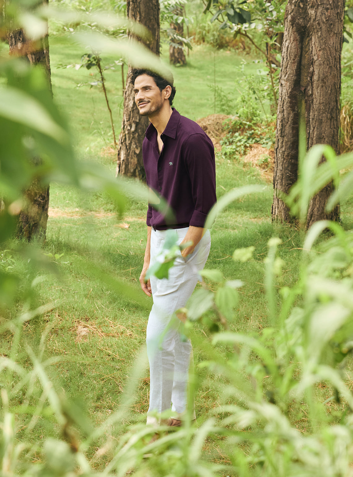 Mystic Violet Lyocell Linen Shirt