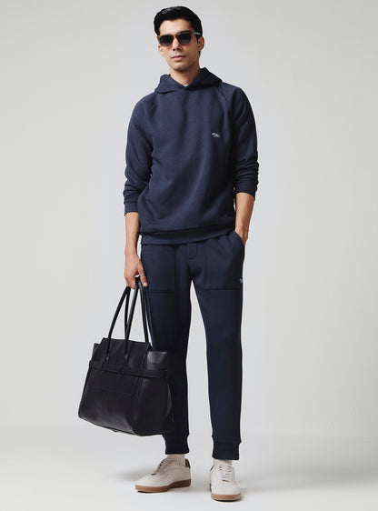 Nebula Navy Cotton Poly Joggers