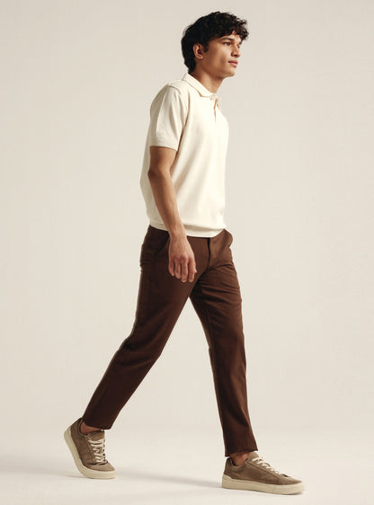 Shell White Cotton Badge Polo