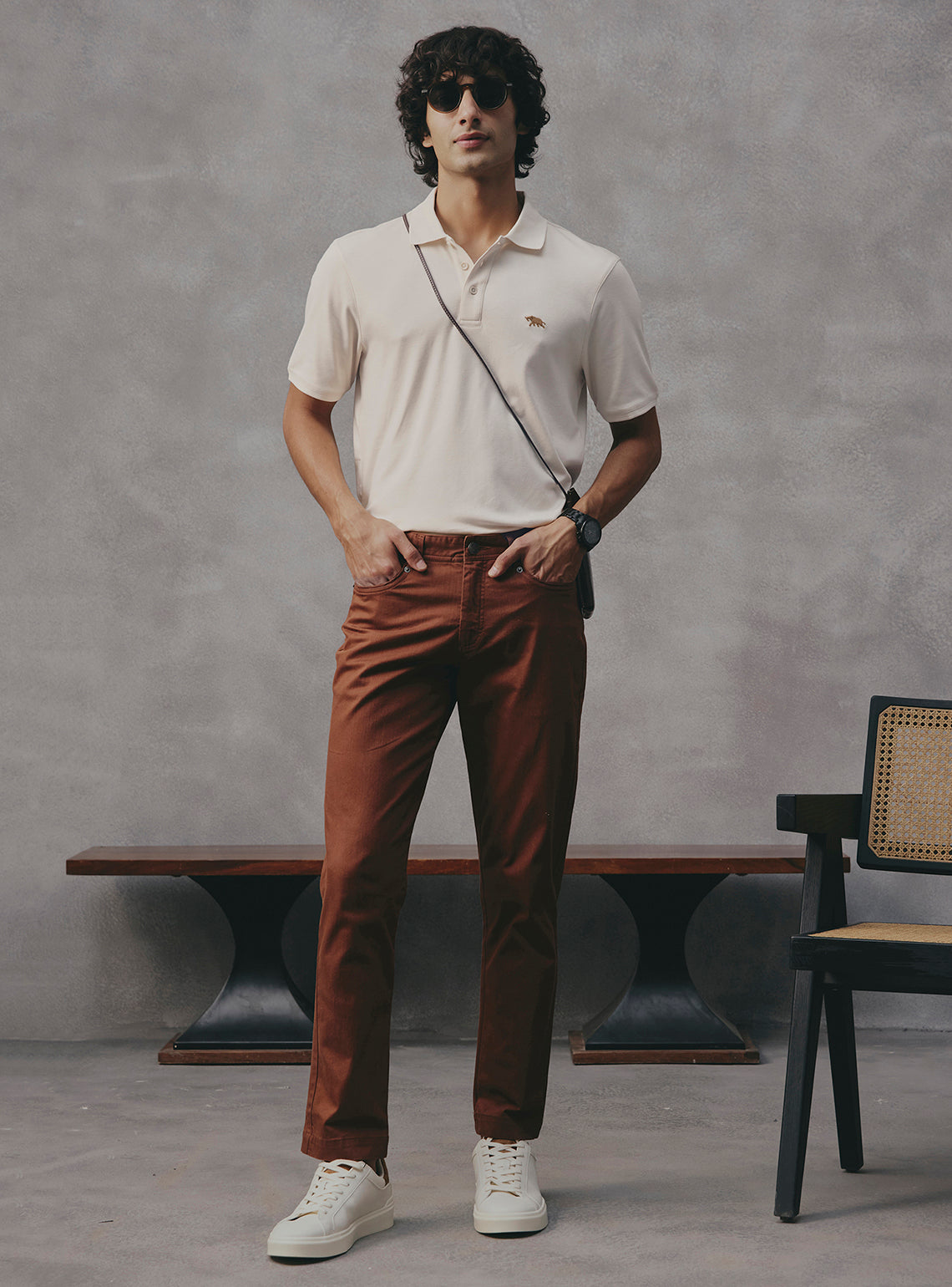 Oat Off White Supima Cotton Polo