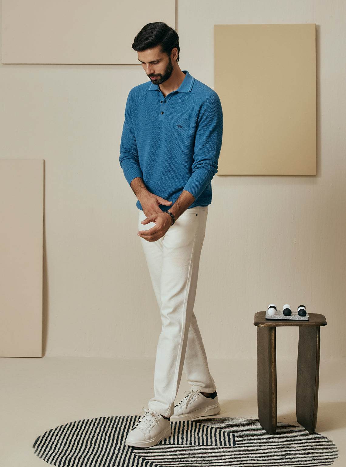 Frost Blue Cotton Pullover