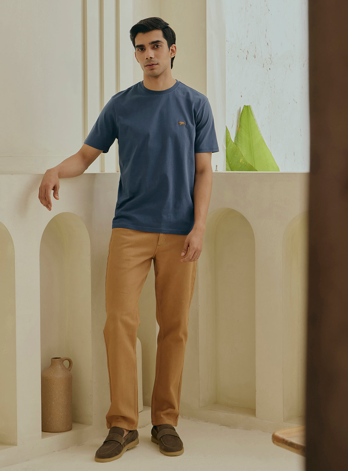 Curacao Blue Cotton Crewneck