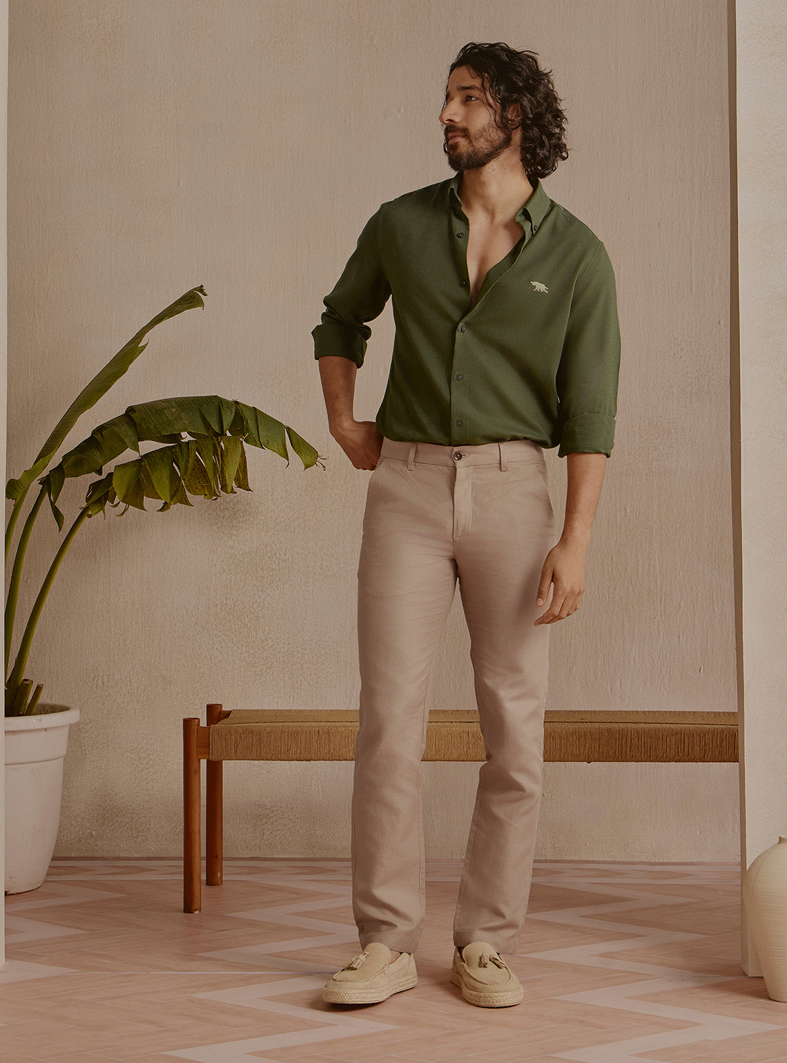 Silt Brown Linen Trousers