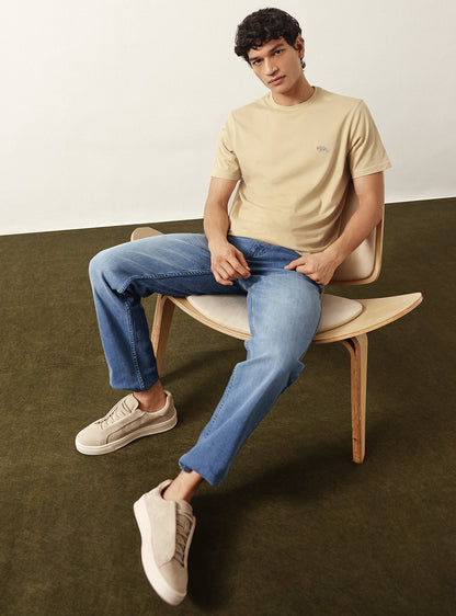 Khaki Bistro Cotton Crew