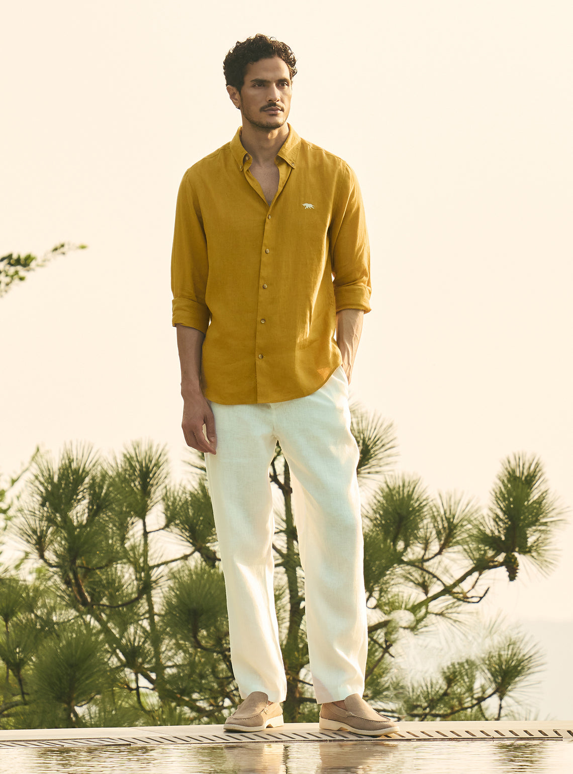 Honey Mustard Linen Shirt