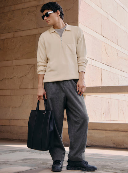 Dawn Off-White Cotton Pullover