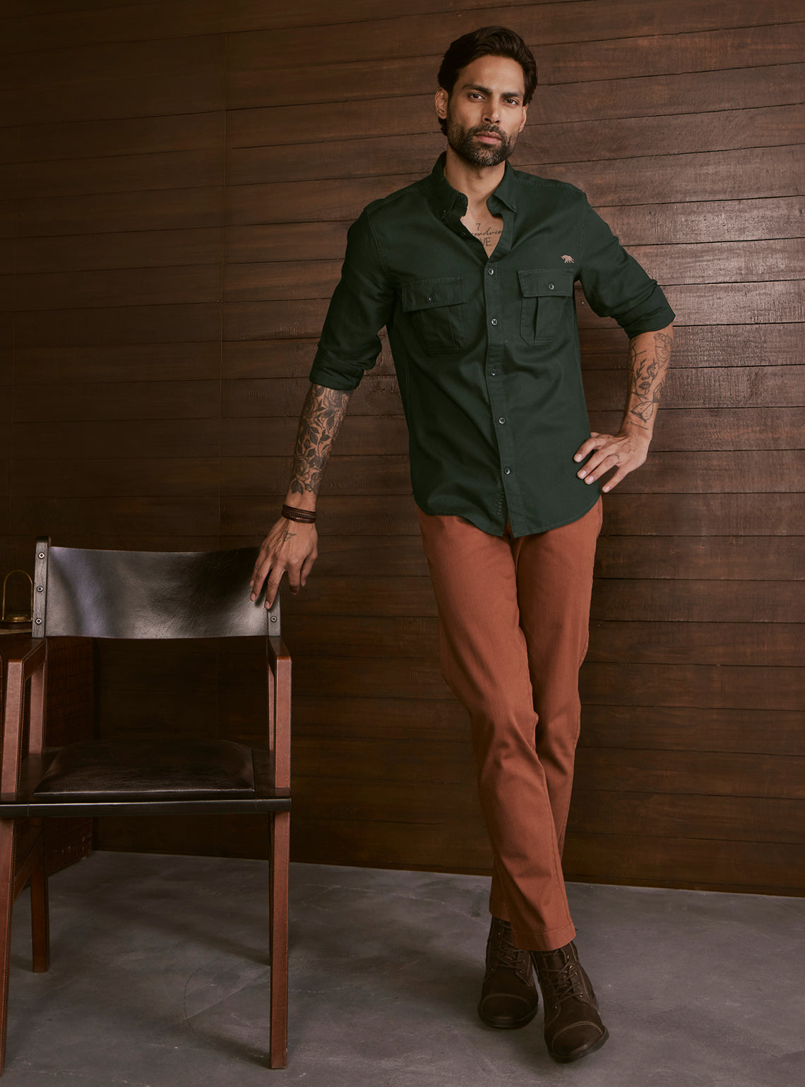 Trail Green Explorer Cotton shirt