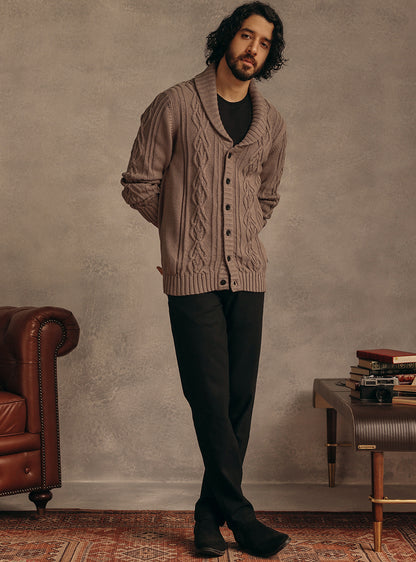 Woodburn Brown Cotton Cardigan