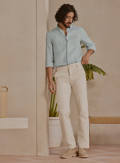 Mist Grey Linen Shirt