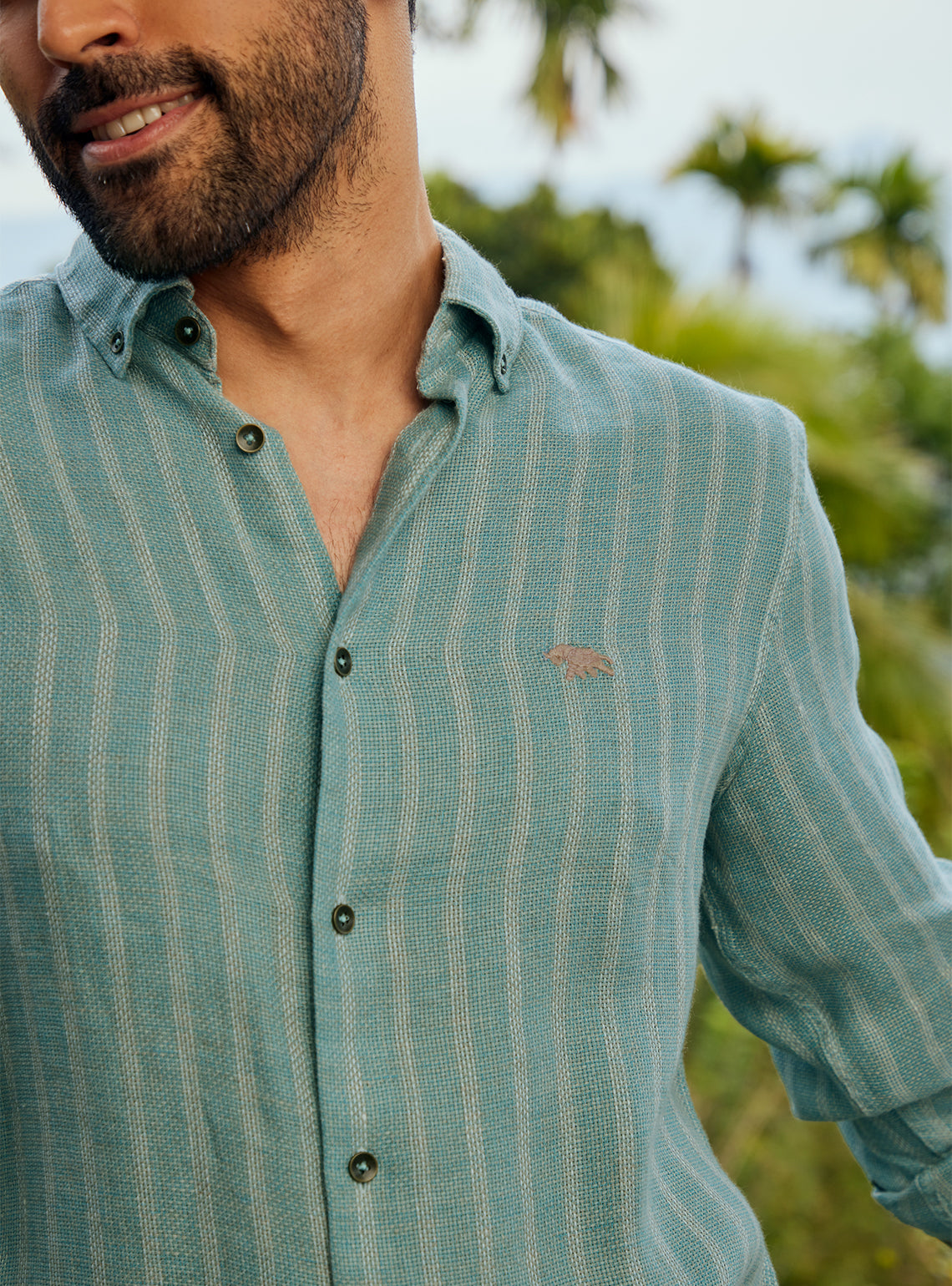 Oasis European Linen Stripe Shirt