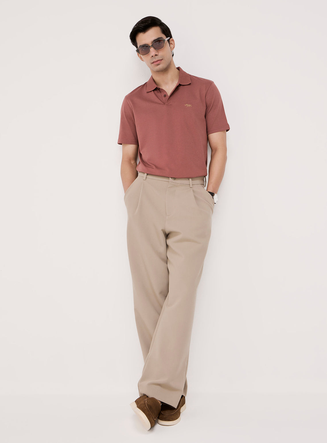 Merlot Burgundy Cotton Jersey Polo