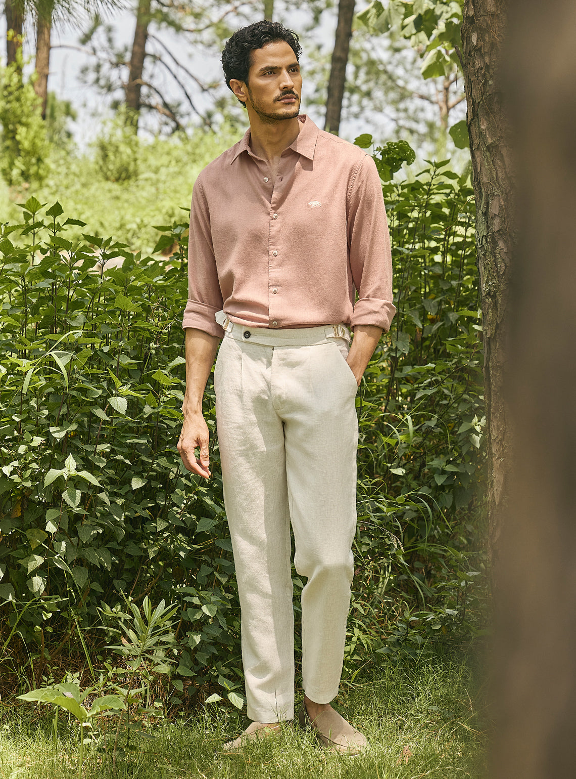 Chestnut Brown Lyocell Linen Shirt