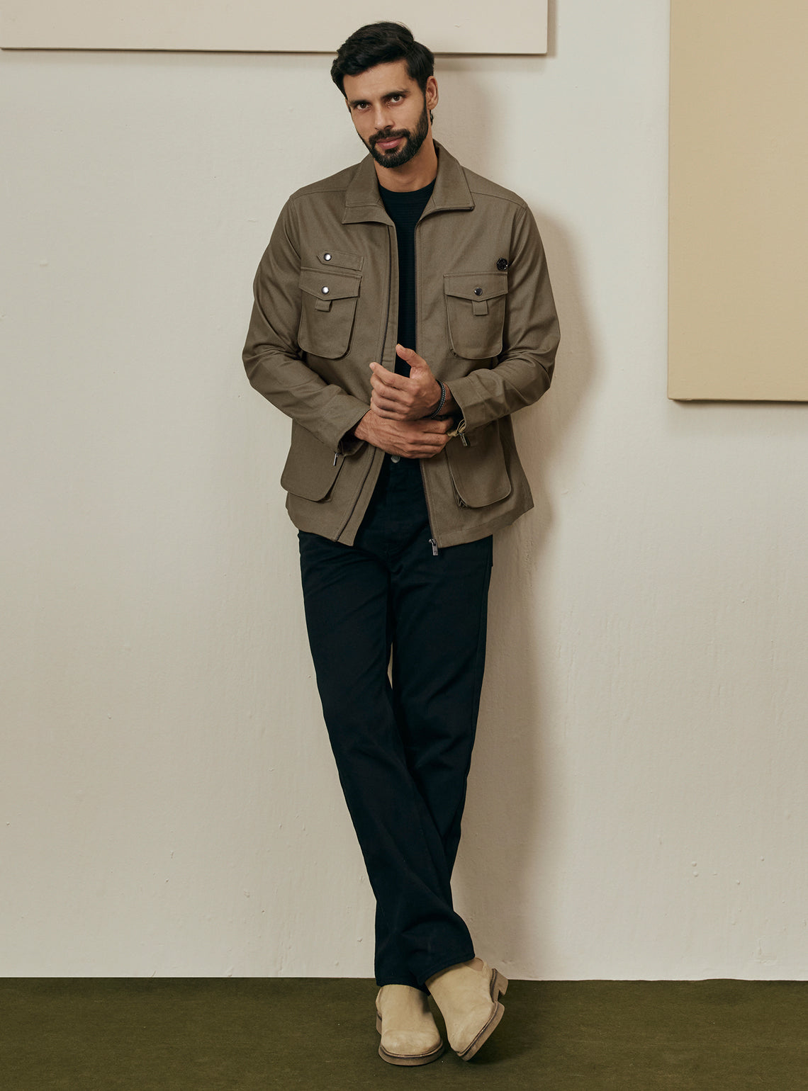 Cedar Brown Cotton Triblend Jacket